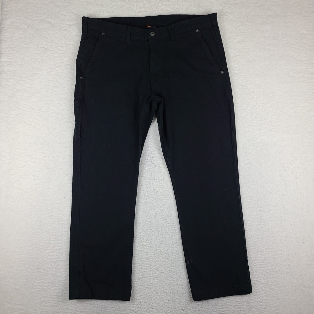 Eddie Bauer Canvas Utility Pant Mens‎ 40x30 Black Straight Leg Chino Khakis